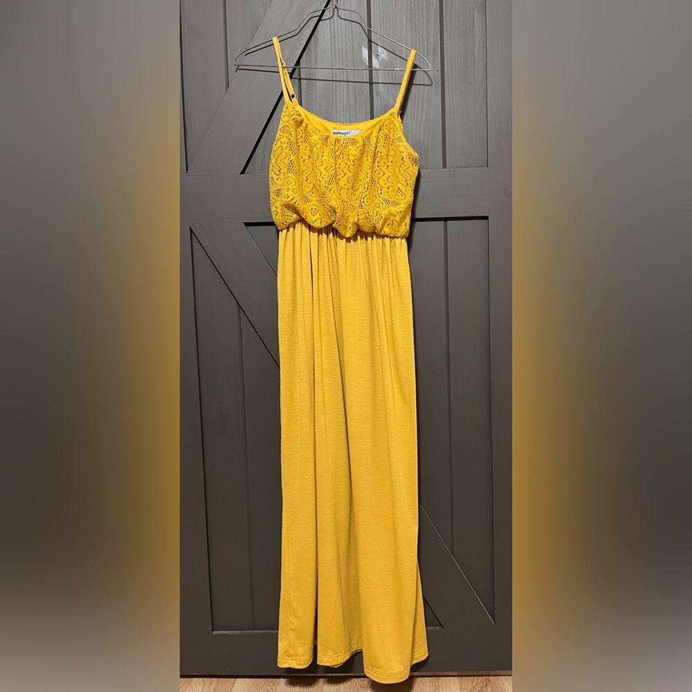 Baileygirl Maxi Mustard Colored Dress